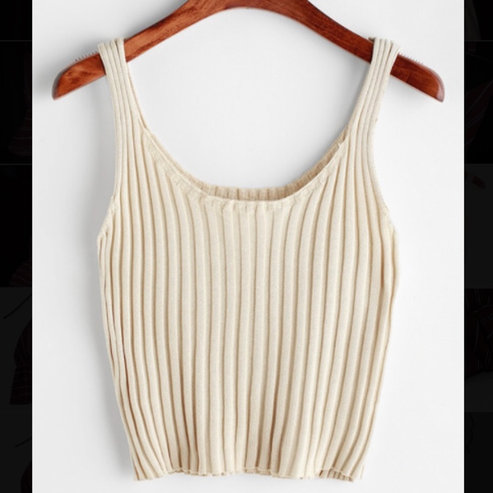 Ribbed knitted cami top